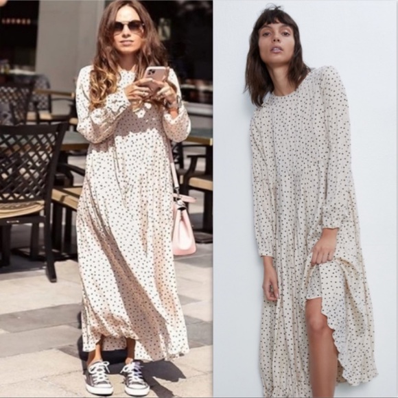 Wrinkled midi dress - Picture 2 of 9